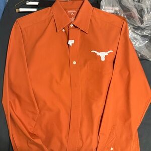 TEXAS LONGHORNS MENS Antigua Burnt Orange Button-Up Shirt - MENS SMALL